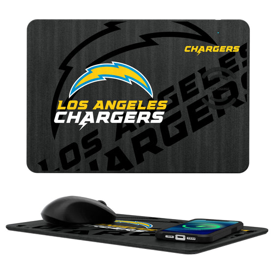 Los Angeles Chargers Tilt 15-Watt Wireless Charger and Mouse Pad - 757 Sports Collectibles