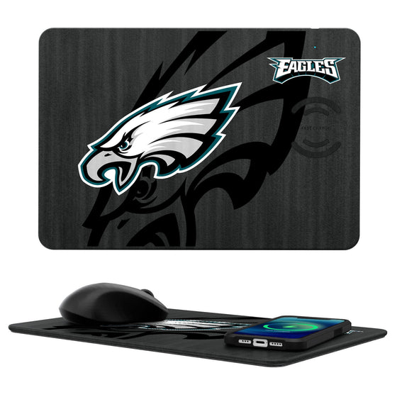 Philadelphia Eagles Tilt 15-Watt Wireless Charger and Mouse Pad - 757 Sports Collectibles