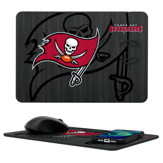 Tampa Bay Buccaneers Tilt 15-Watt Wireless Charger and Mouse Pad - 757 Sports Collectibles