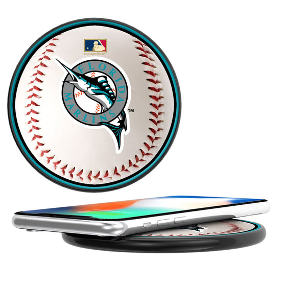Miami Marlins 1993-2011 - Cooperstown Collection Baseball 10-Watt Wireless Charger - 757 Sports Collectibles