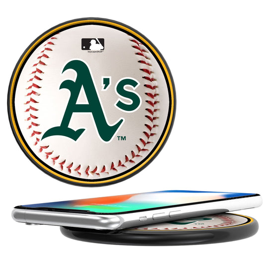 Oakland Athletics Baseball 10-Watt Wireless Charger - 757 Sports Collectibles
