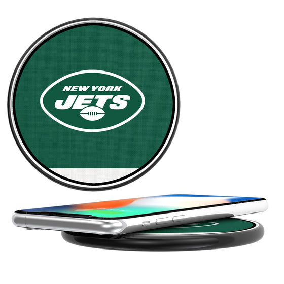 New York Jets Stripe 10-Watt Wireless Charger - 757 Sports Collectibles