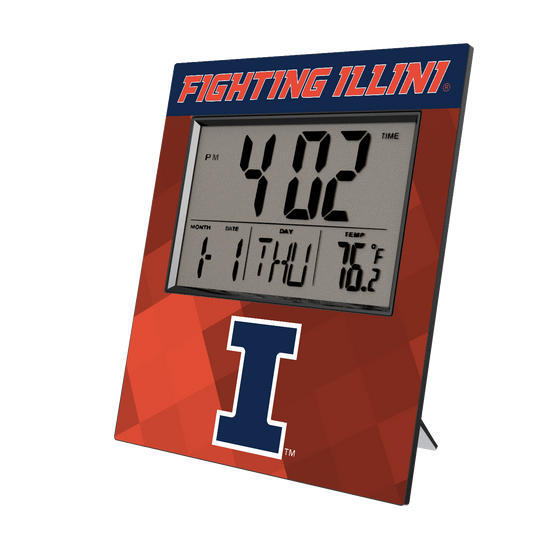 Illinois Fighting Illini Color Block Wall Clock-0