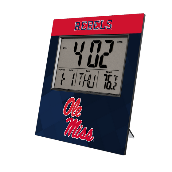 Mississippi Ole Miss Rebels Color Block Wall Clock-0