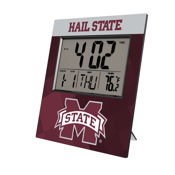 Mississippi State Bulldogs Color Block Wall Clock-0