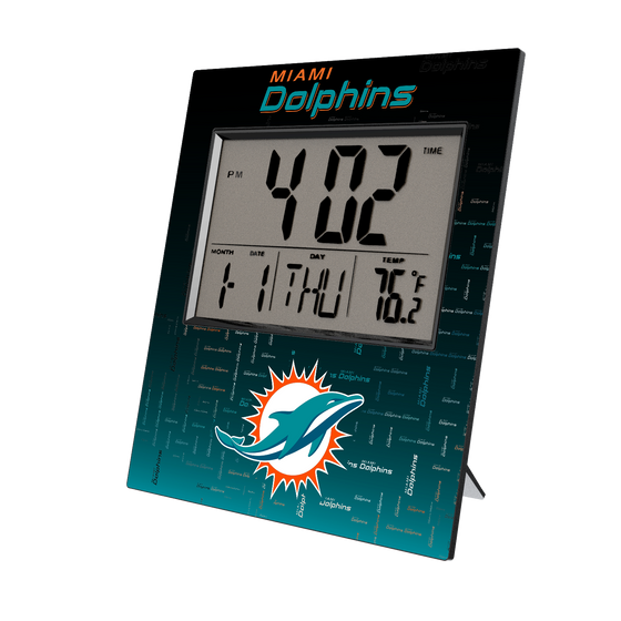 Miami Dolphins Quadtile Wall Clock-0