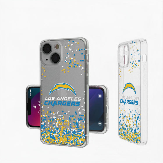 Los Angeles Chargers Confetti Clear Case - 757 Sports Collectibles