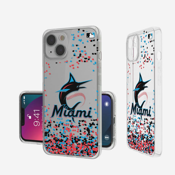 Miami Marlins Confetti Clear Case - 757 Sports Collectibles
