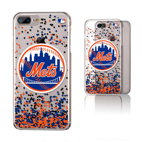 New York Mets Confetti Clear Case - 757 Sports Collectibles