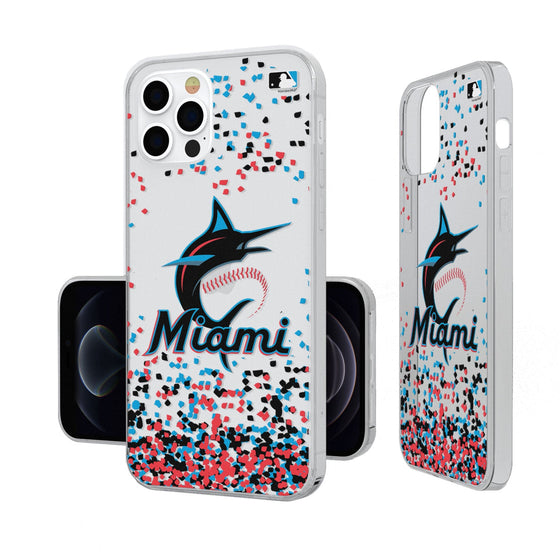 Miami Marlins Confetti Clear Case - 757 Sports Collectibles