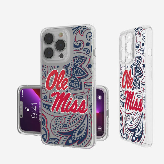 Mississippi Ole Miss Rebels Paisley Clear Case-0