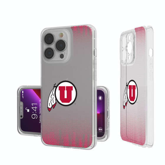 Utah Utes Linen Clear Phone Case-0