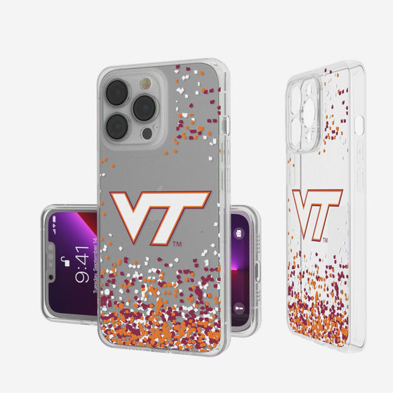 Virginia Tech Hokies Confetti Clear Case-0