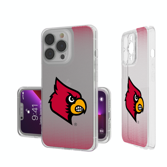 Louisville Cardinals Linen Clear Phone Case-0