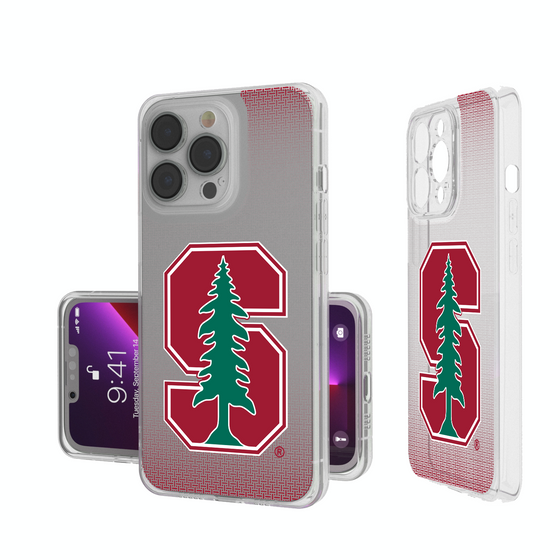 Stanford Cardinal Linen Clear Phone Case-0
