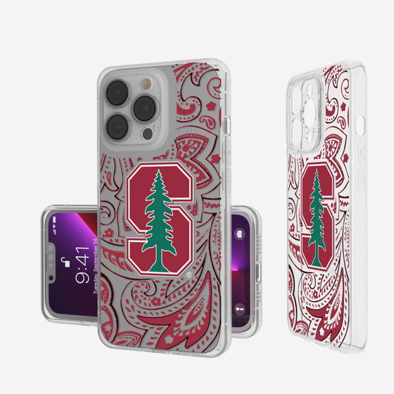 Stanford Cardinal Paisley Clear Case-0