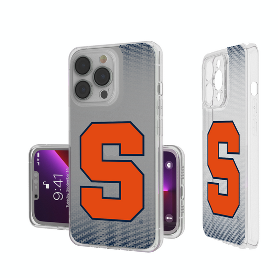 Syracuse Orange Linen Clear Phone Case-0