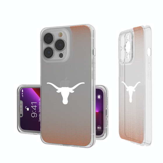 Texas Longhorns Linen Clear Phone Case-0