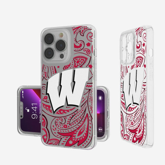 Wisconsin Badgers Paisley Clear Case-0