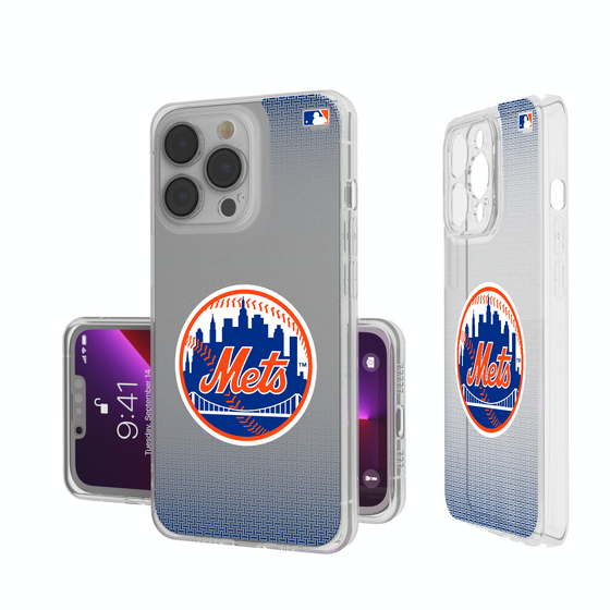 New York Mets Linen Clear Phone Case-0