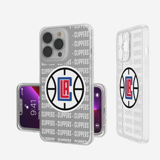 Los Angeles Clippers Blackletter Clear Case-0