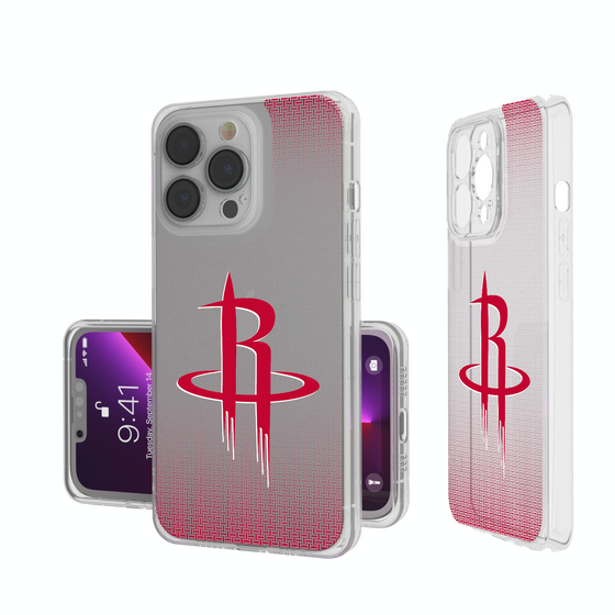 Houston Rockets Linen Clear Phone Case-0