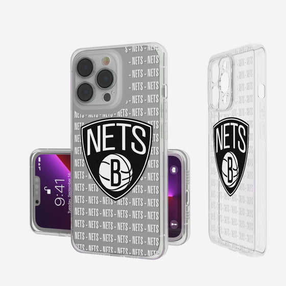 Brooklyn Nets Blackletter Clear Case-0