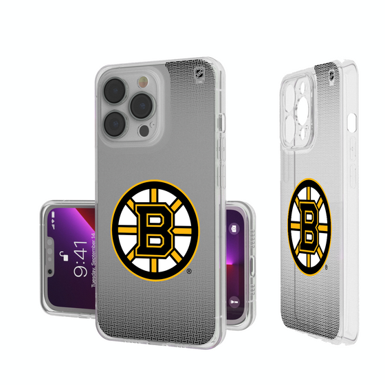 Boston Bruins Linen Clear Phone Case-0