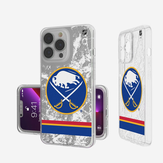 Buffalo Sabres Ice Stripe Clear Case-0