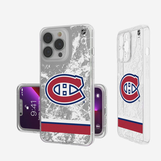 Montreal Canadiens Ice Stripe Clear Case-0