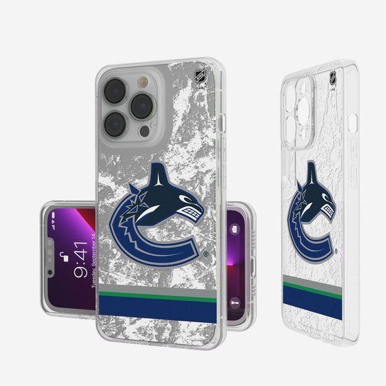 Vancouver Canucks Ice Stripe Clear Case-0