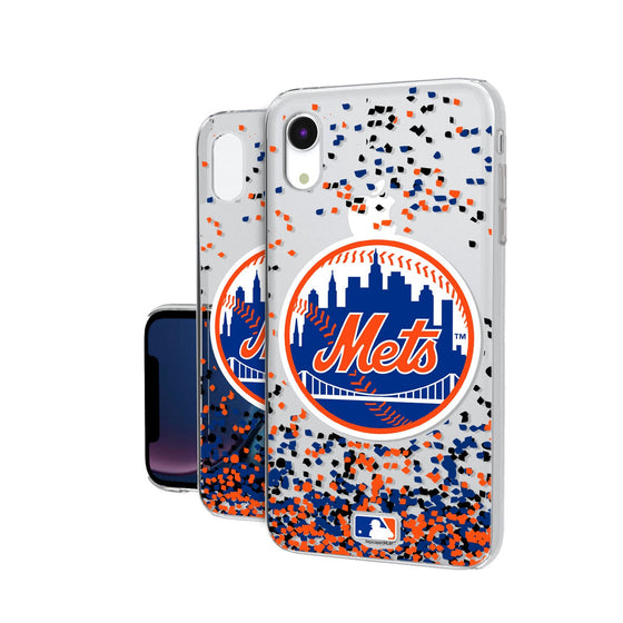 New York Mets Confetti Clear Case - 757 Sports Collectibles