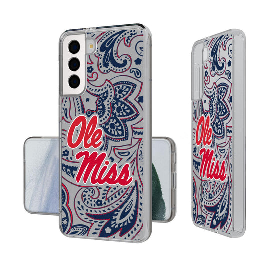 Mississippi Ole Miss Rebels Paisley Clear Case-1