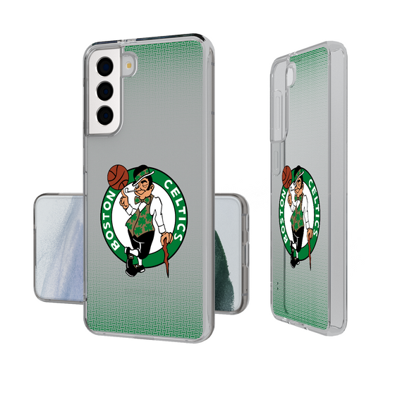 Boston Celtics Linen Clear Phone Case-1