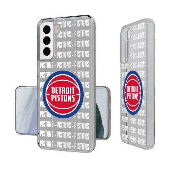 Detroit Pistons Blackletter Clear Case-1