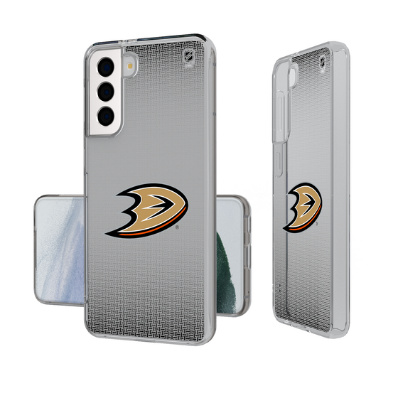 Anaheim Ducks Linen Clear Phone Case-1
