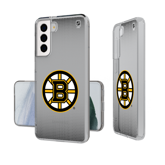 Boston Bruins Linen Clear Phone Case-1