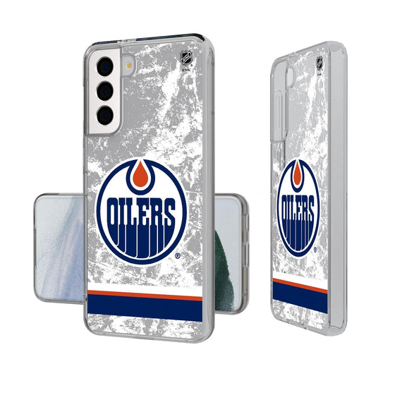 Edmonton Oilers Ice Stripe Clear Case-1