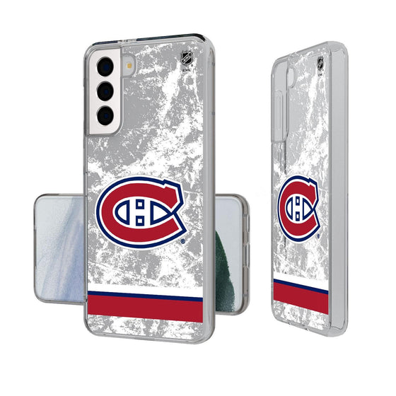 Montreal Canadiens Ice Stripe Clear Case-1