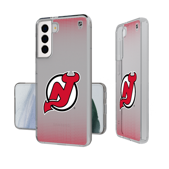 New Jersey Devils Linen Clear Phone Case-1