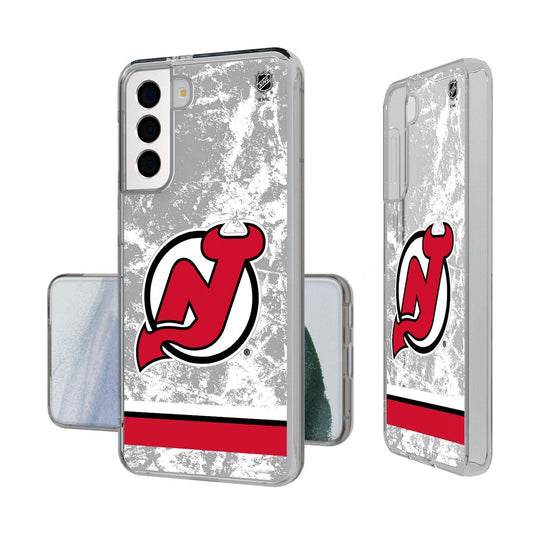 New Jersey Devils Ice Stripe Clear Case-1