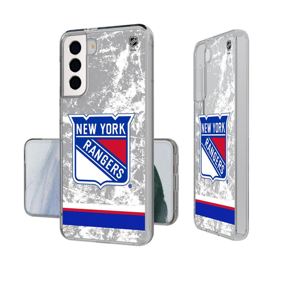 New York Rangers Ice Stripe Clear Case-1