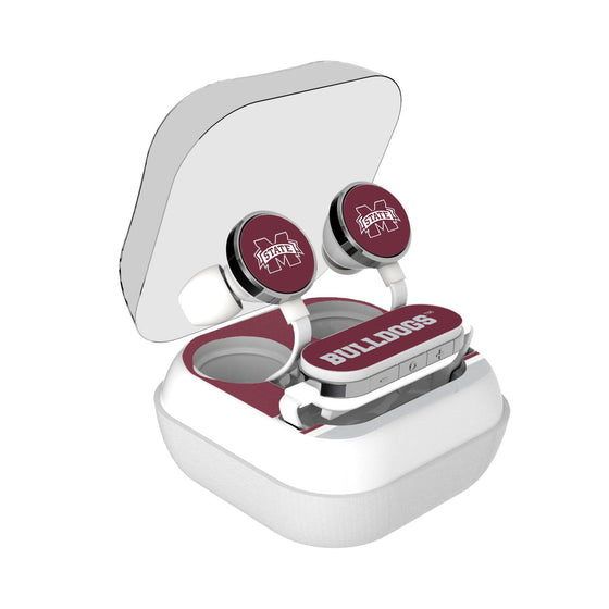 Mississippi State Bulldogs Stripe Wireless Earbuds-0
