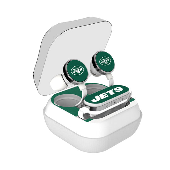 New York Jets Stripe Wireless Earbuds - 757 Sports Collectibles
