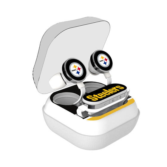 Pittsburgh Steelers Stripe Wireless Earbuds - 757 Sports Collectibles