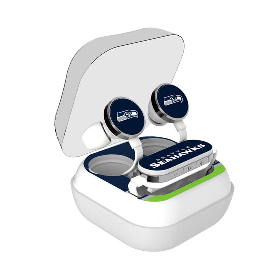 Seattle Seahawks Stripe Wireless Earbuds - 757 Sports Collectibles