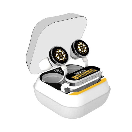 Boston Bruins Stripe Wireless Earbuds-0