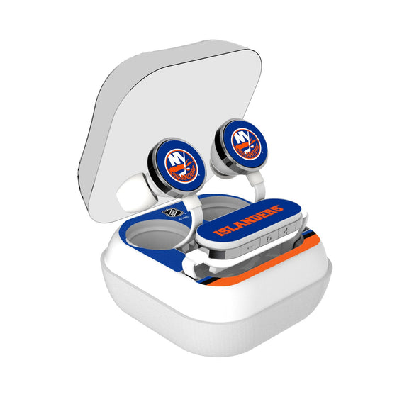 New York Islanders Stripe Wireless Earbuds-0