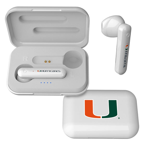 Miami Hurricanes Insignia Wireless Earbuds-0