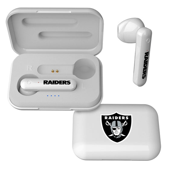 Oakland Raiders Insignia Wireless Earbuds - 757 Sports Collectibles